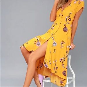 NWT Free People Lost in You Floral Midi Dress Large